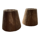Pair of lampshades in jute string