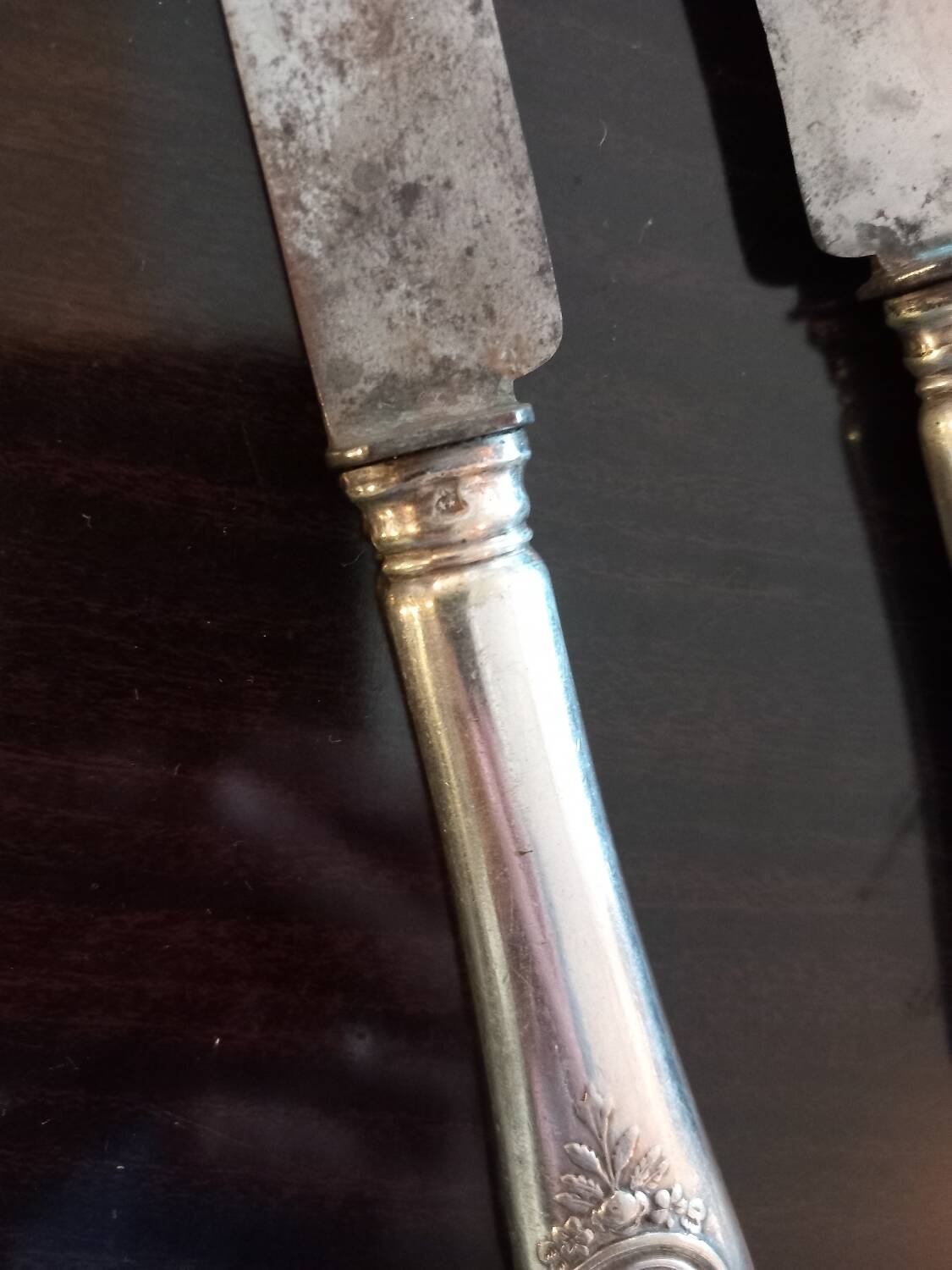 6 couteaux de table .19ème.