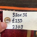 Old Turkish narrow Kilim Runner 320x58 cm shabby chic, vintage kelim