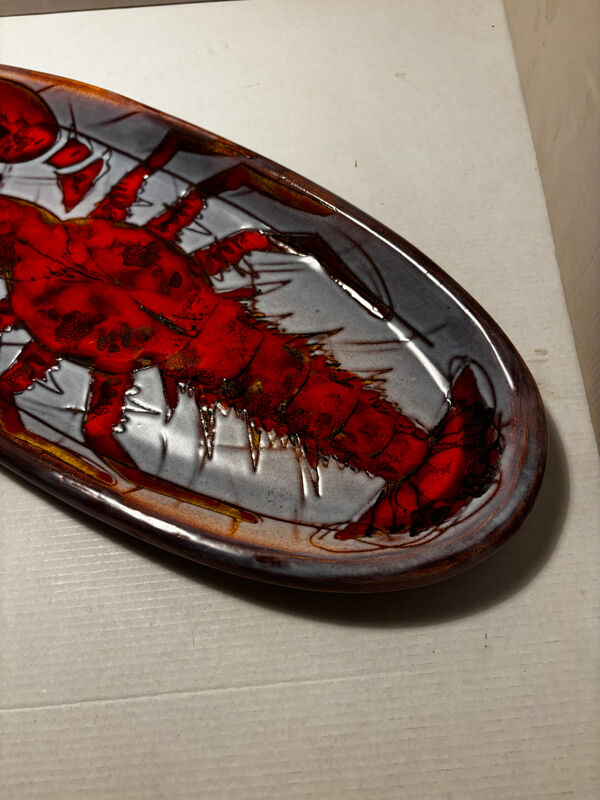 Céramique de Vallauris, le Homard par Kurt et Monique Brunner 1950, 60