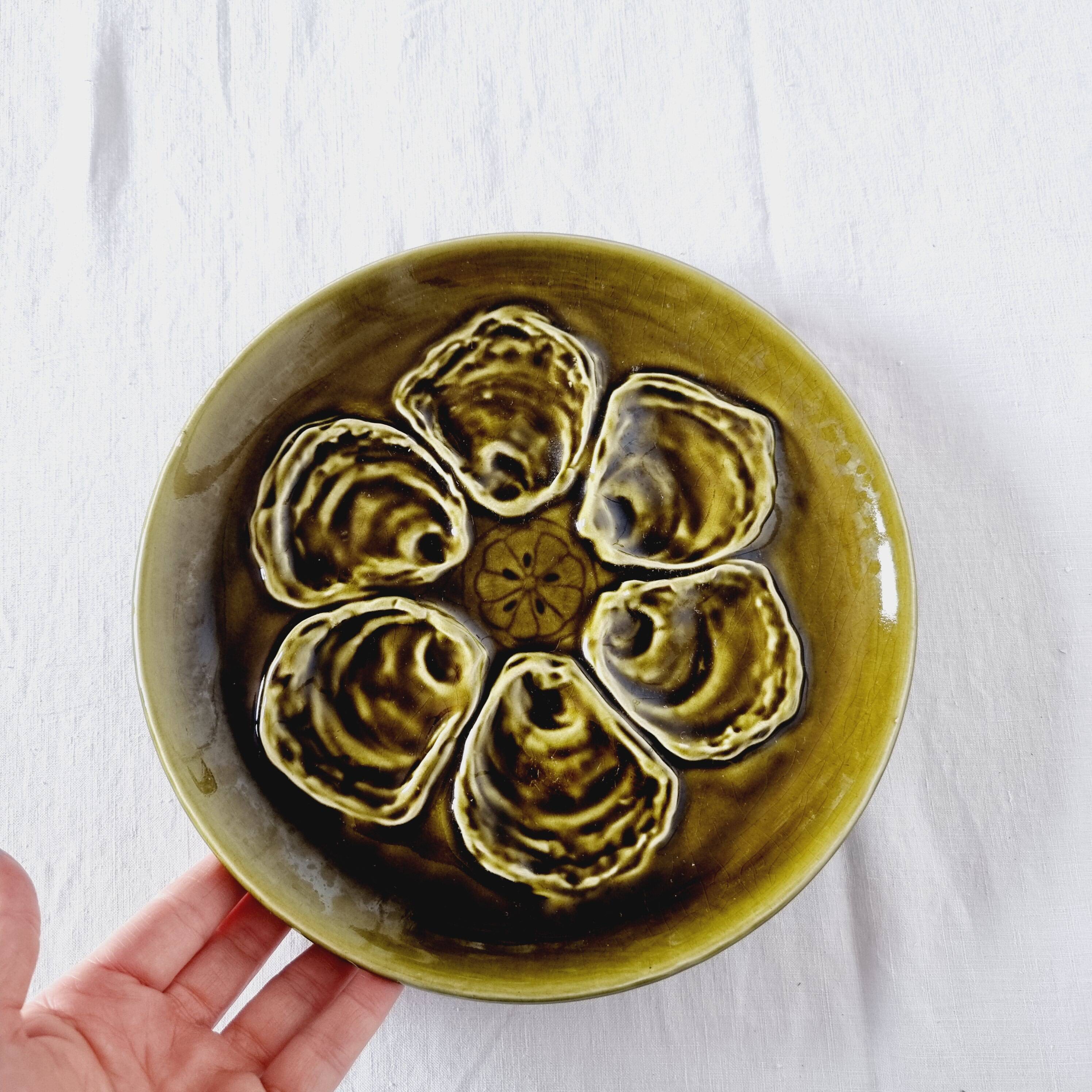 High quality ceramic plate for 6 oysters