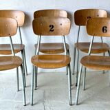 Chaises d'école, lot de 6