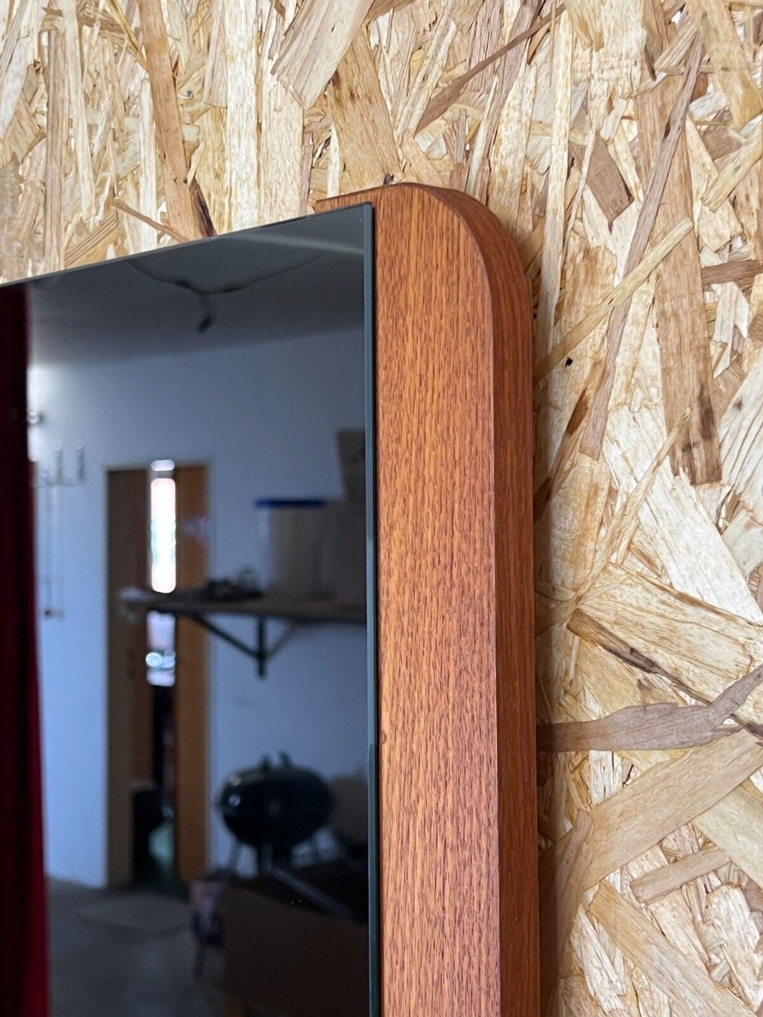 60s 70s teak mirror