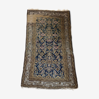 Tapis laine et soie ancien 109x178cm