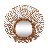 Miroir en rotin 46x46cm