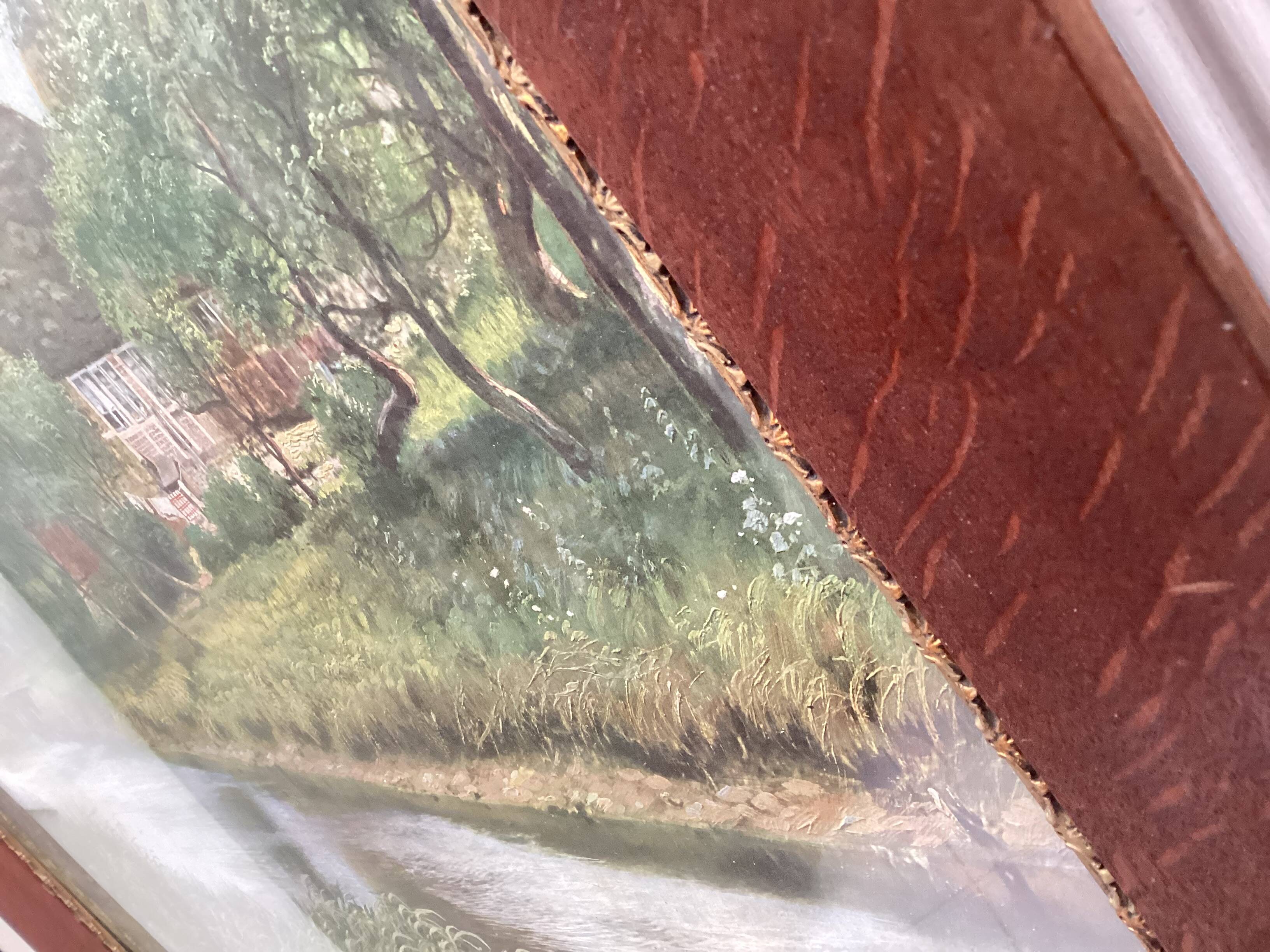 Oil painting on isorel signed M. Höpflinoer, Impressionist.