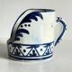 Blue ceramic hand candle holder vintage craft
