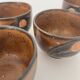 Set of 4 ceramic cups, Japanese pottery, circa 1960/70