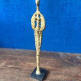 Female subject in gilded bronze, 1999 signed Claudine Berechel