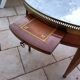 Antique Louis XVI style hot water bottle table with marble top