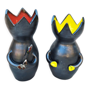 Paire de vases anthropomorphe