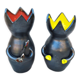 Pair of ceramic anthropomorphic vases