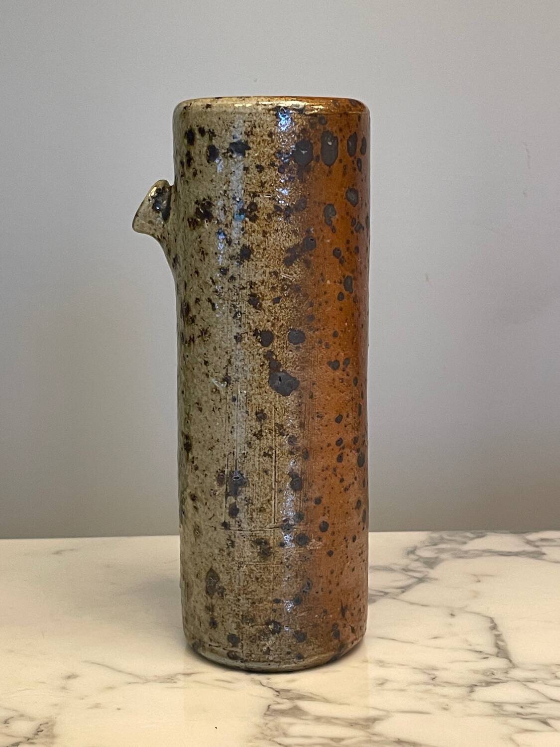 Glazed stoneware pitcher vase by Elke Montreau Lohoff