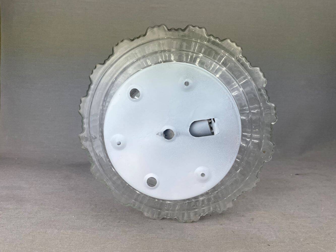 Paire de lampes à fleurs rondes et carrées en verre transparent à encastrer