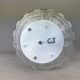 Pair clear glass round and square flush mount flower lamps