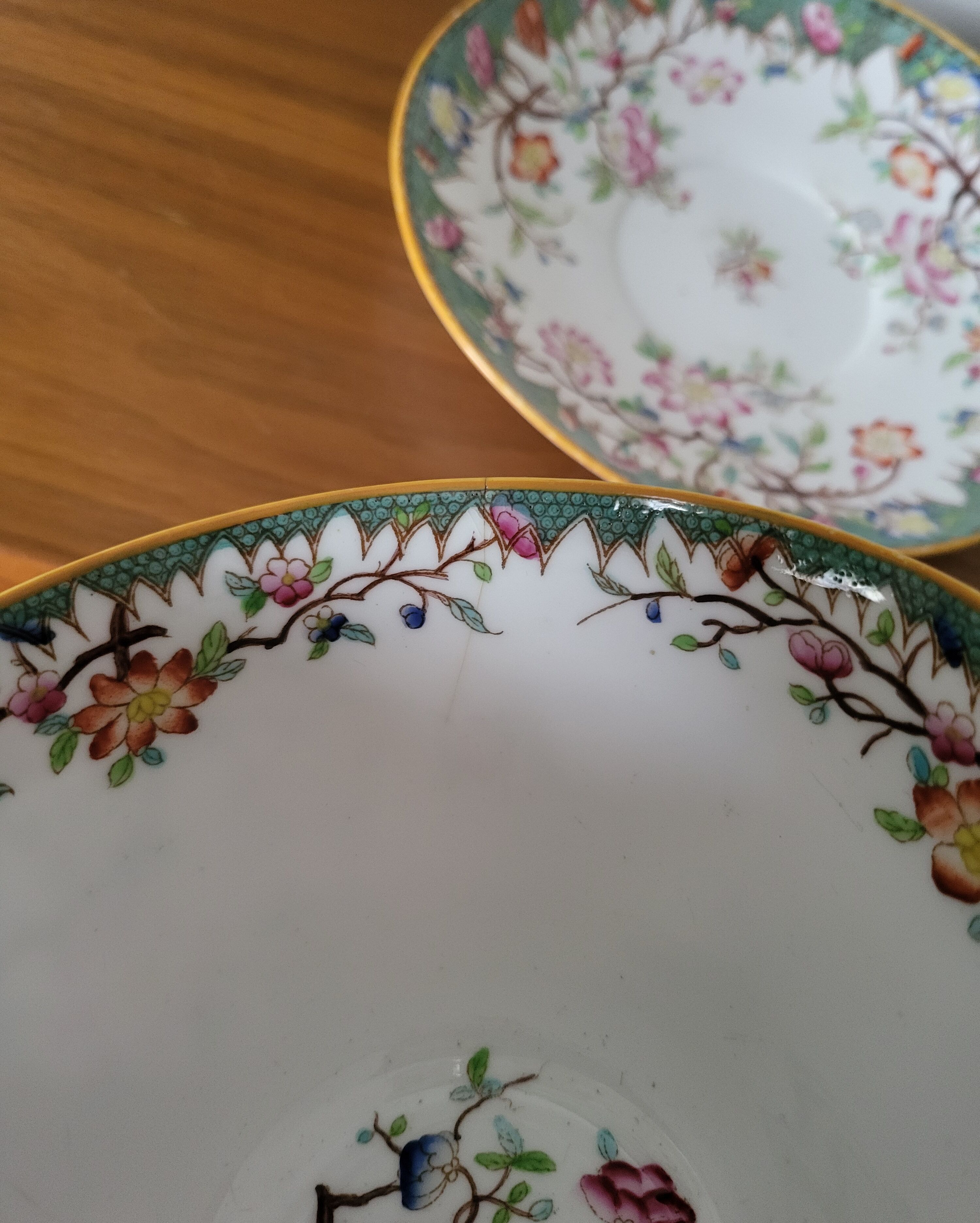 Large Tea or Chocolate Cup in Porcelain VPF Minton Decor