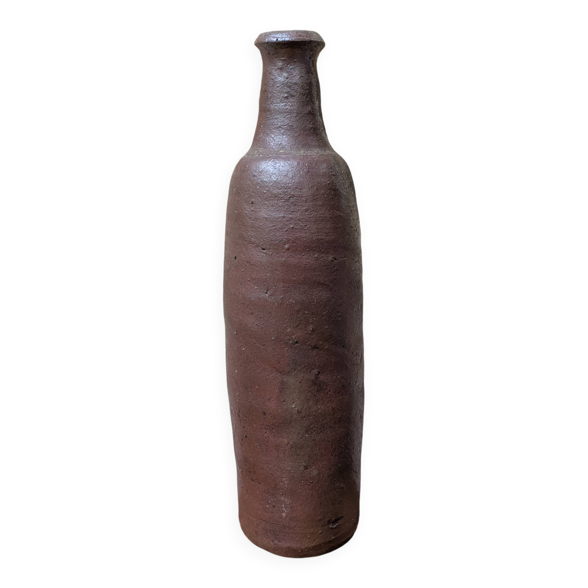 Old handmade terracotta bottle