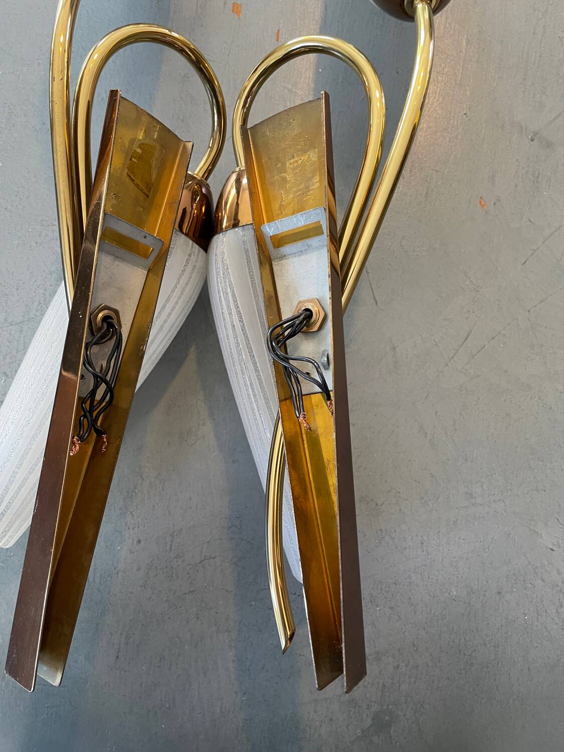 Pair of vintage double wall lights