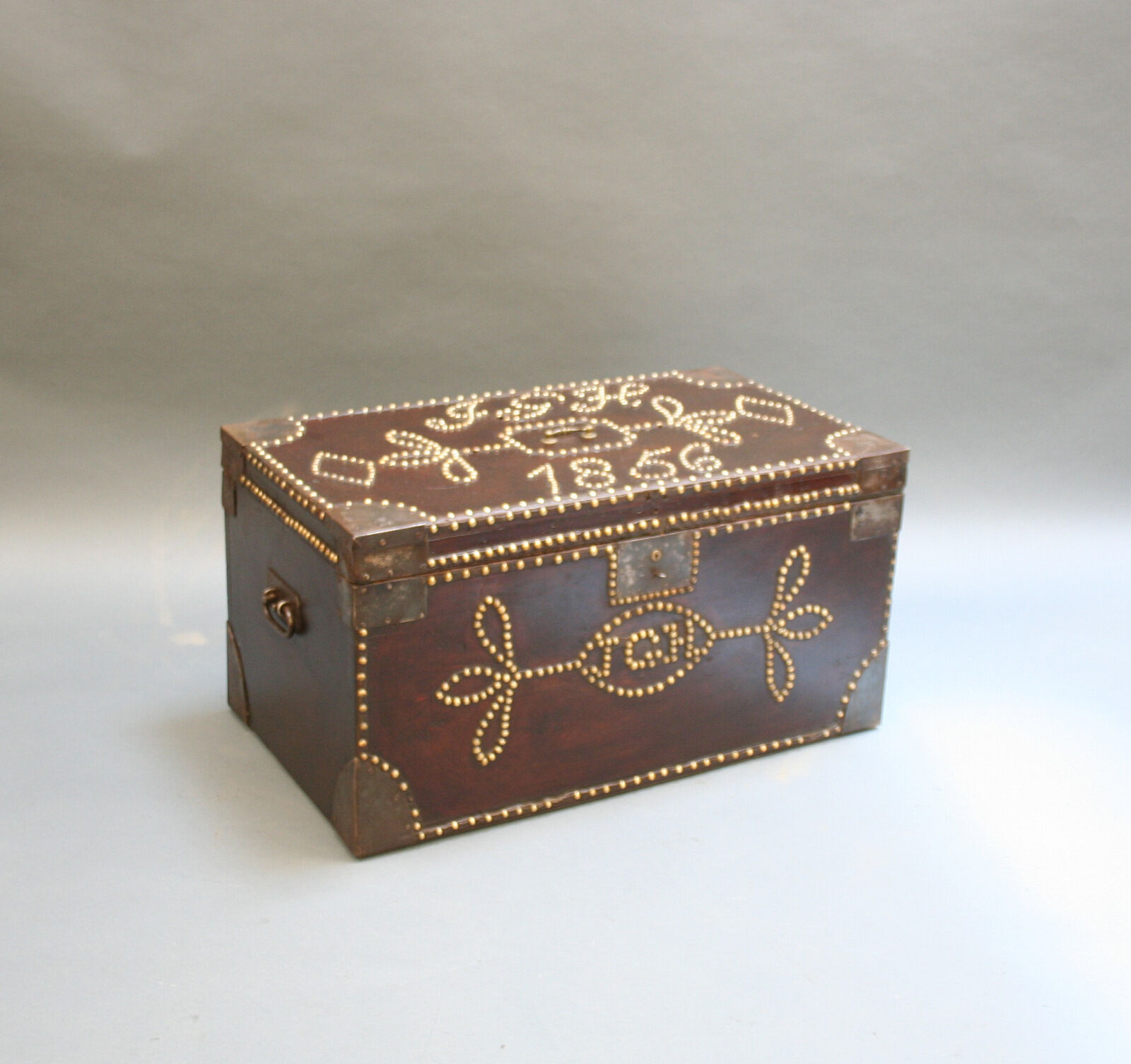 19th century studded chest