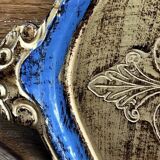 Ancien plateau Florentin bleu et or