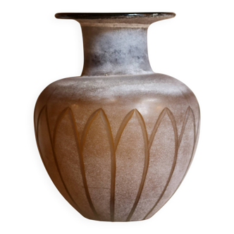 Large Murano glass vase, palmettes