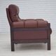 1970s, Scandinavian armchair, furniture leather, dark beech wood.