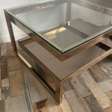 Table Basse « G » par Belgo Chrom plaqué Or 23kt