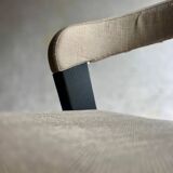 Set of 4 'Play' Chairs — Black Wood Frame with Beige Upholstery by Alain Berteau for Van Rossum