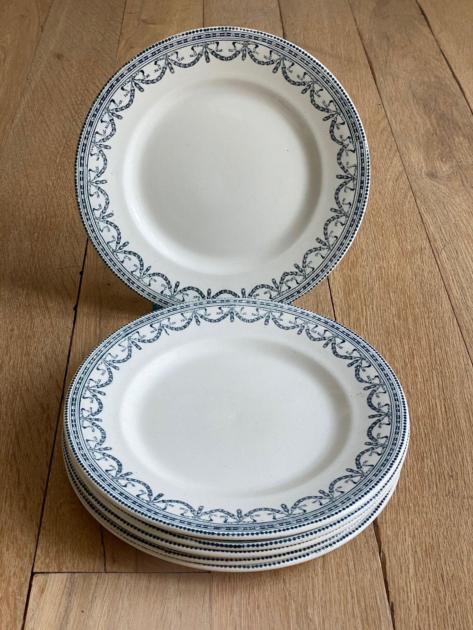 Lot 6 Plates Iron Earth