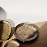 Trio of stoneware plates