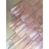 Contemporary Pink “Tronchi” Murano Glass Chandelier