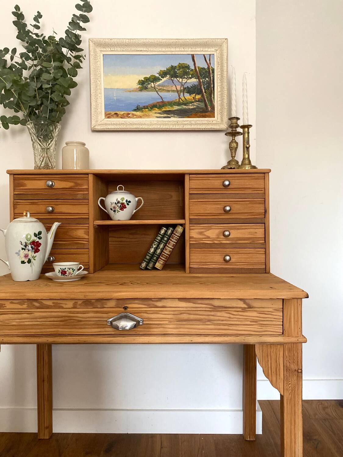 Magnificent Art Deco style secretary desk in old wood