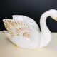 Empty swan white earthenware pockets