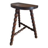 Tripod stool with turned legs