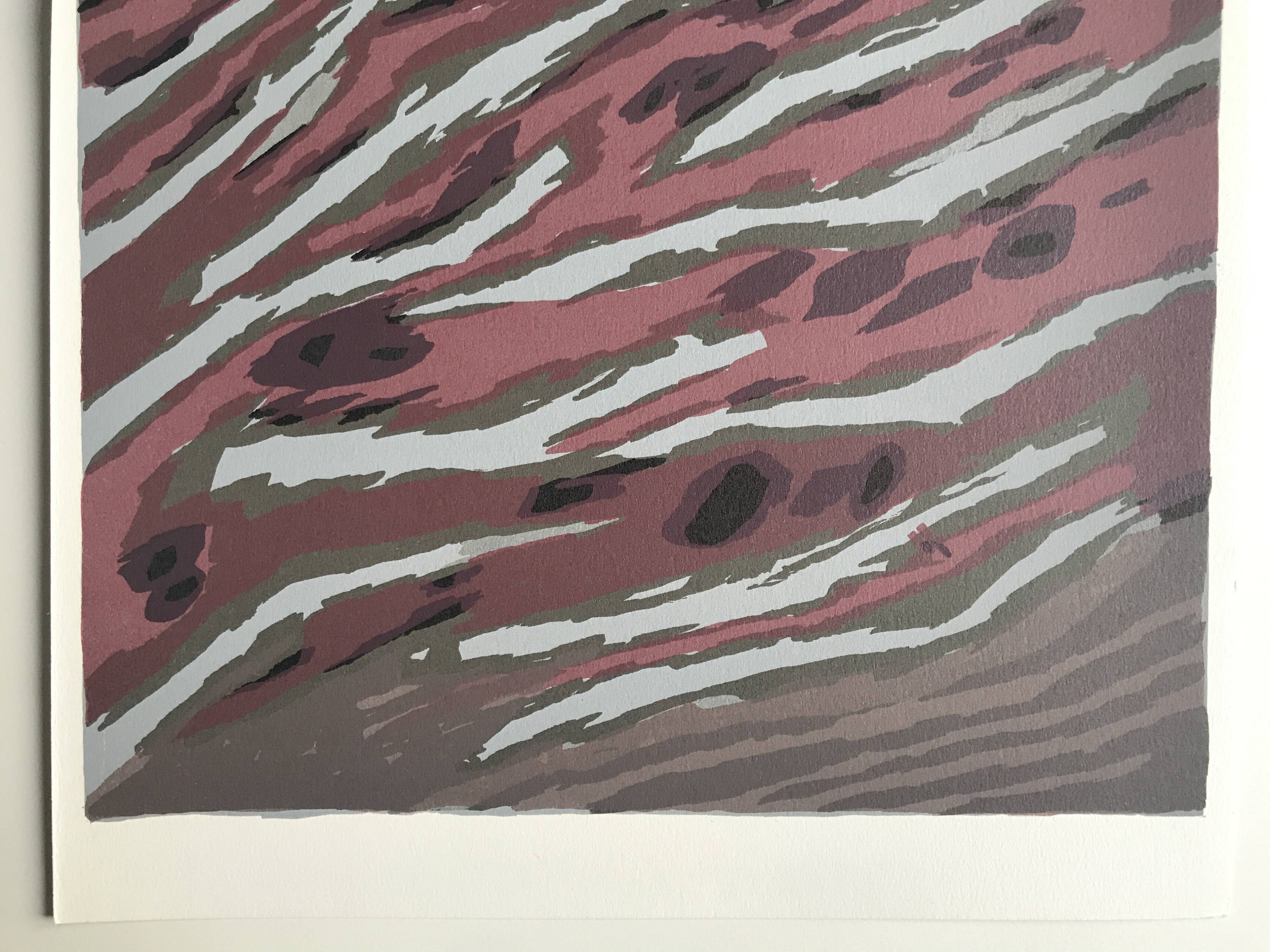 Set of 4 original lithographs by Raoul Ubac, 1978. The earth.