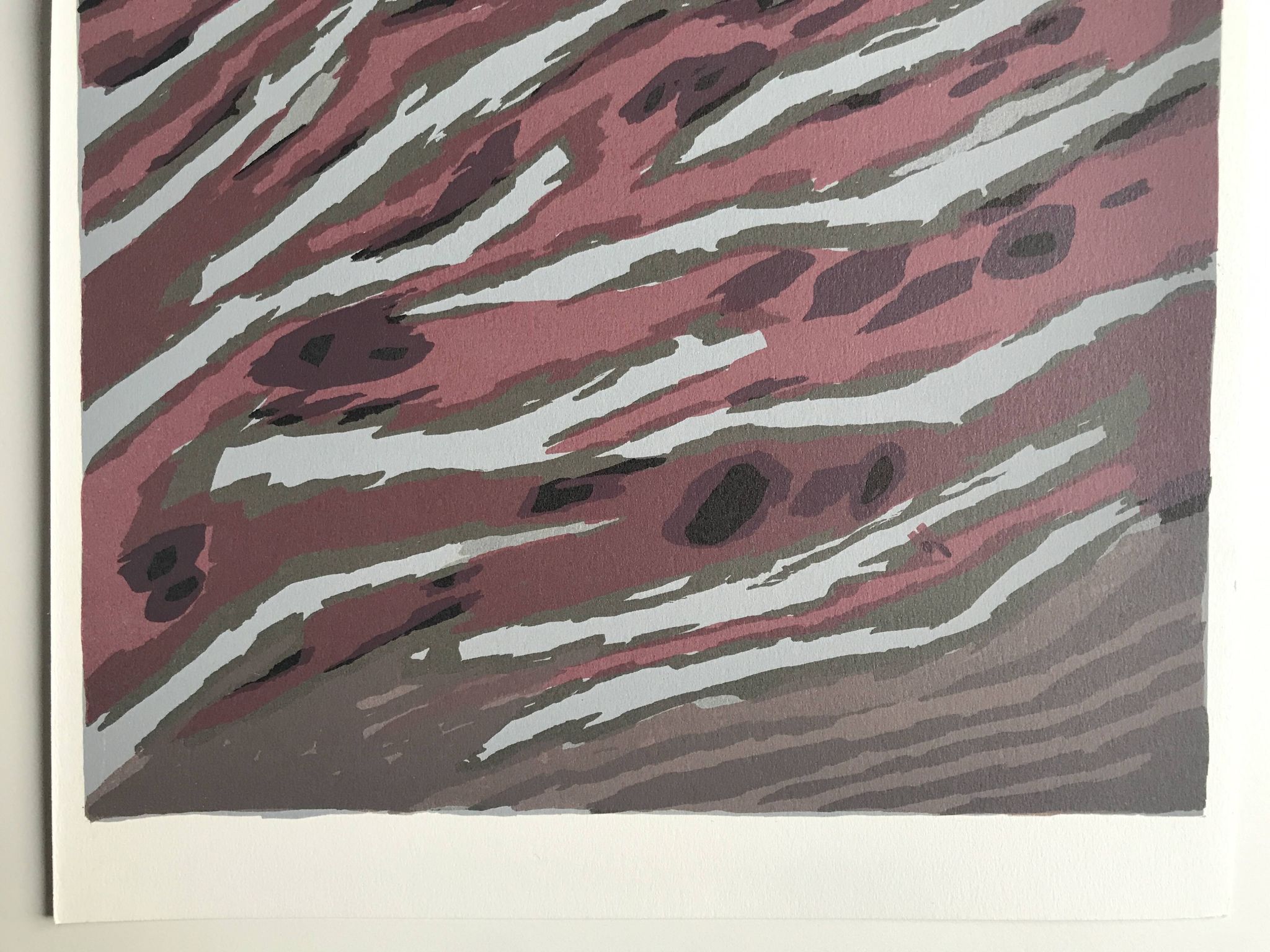 Lot de 4 lithographies originales de Raoul Ubac, 1978. La terre