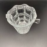 Faceted Glass Ice Bucket
