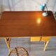 Louis Sognot desk and his stool, in rattan, 1960