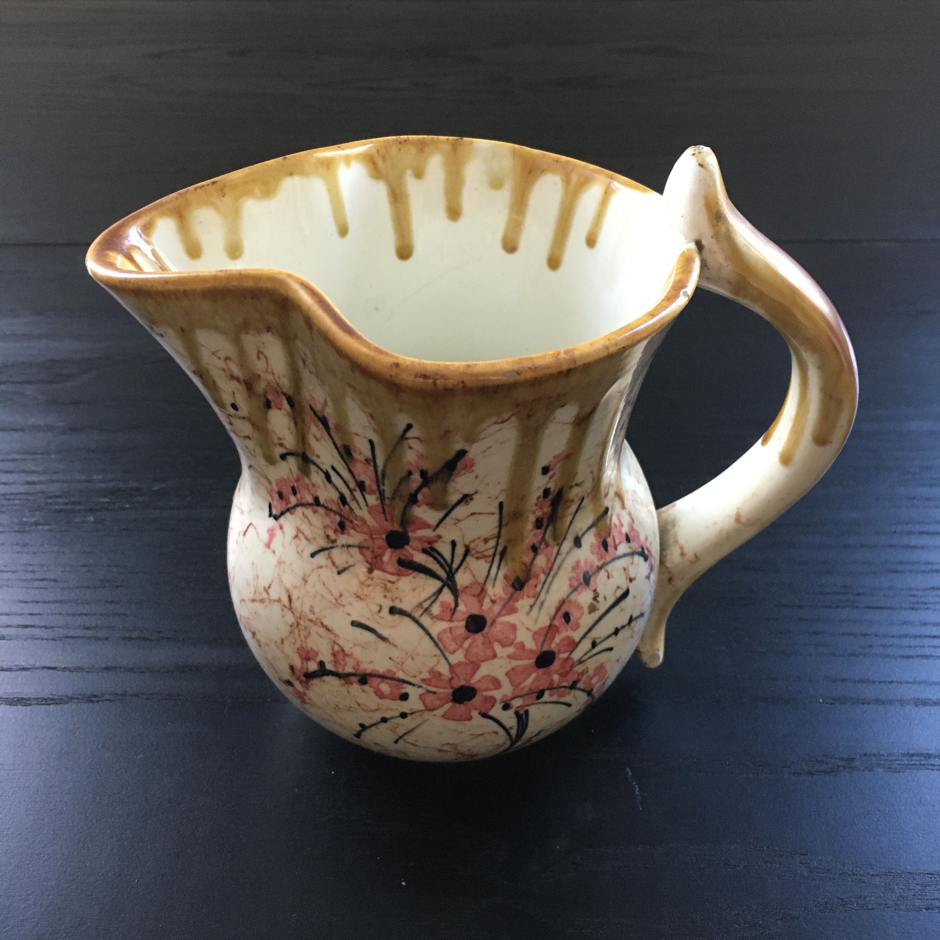 English pink flowered pitcher