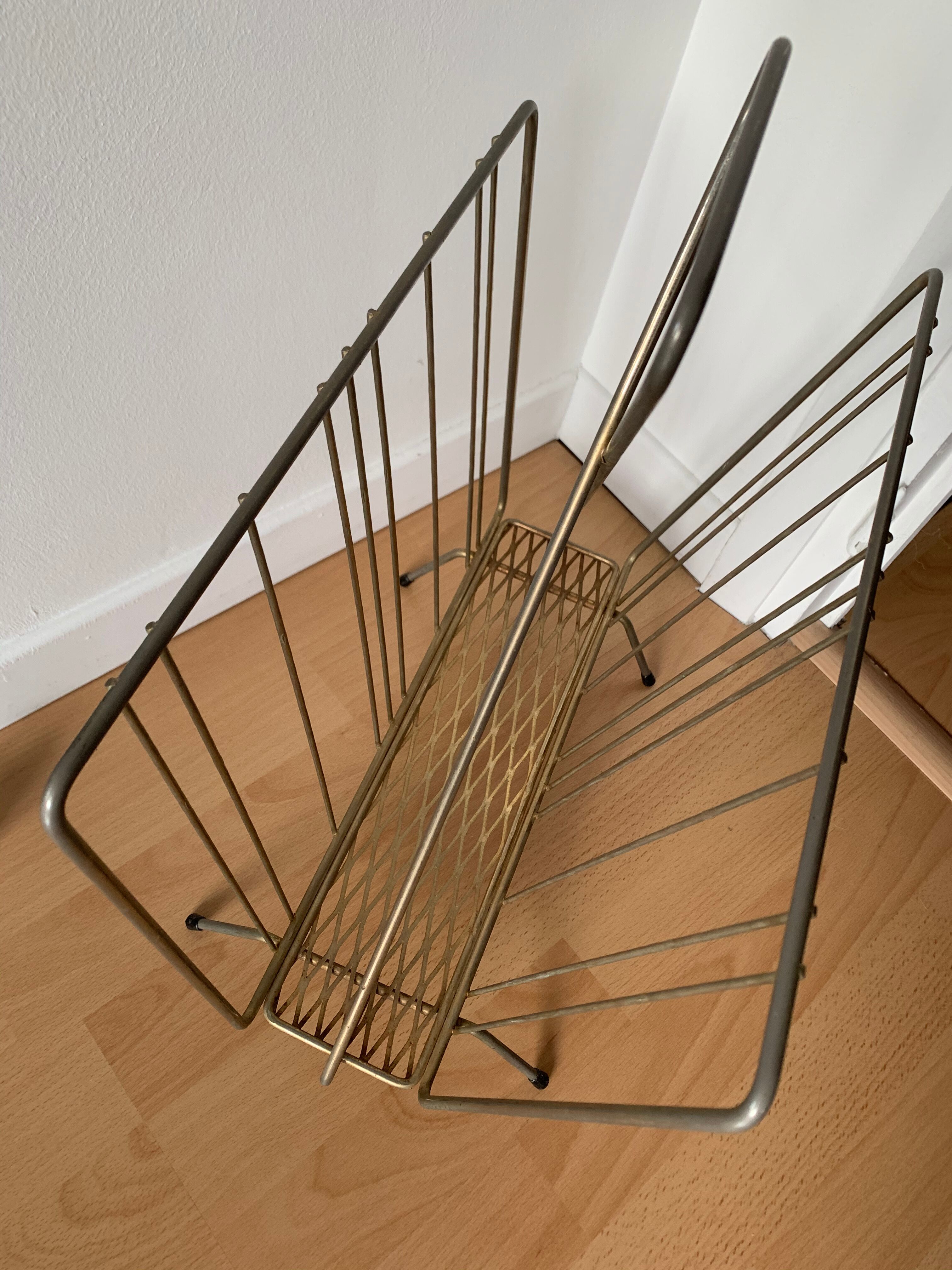 Golden magazine holder