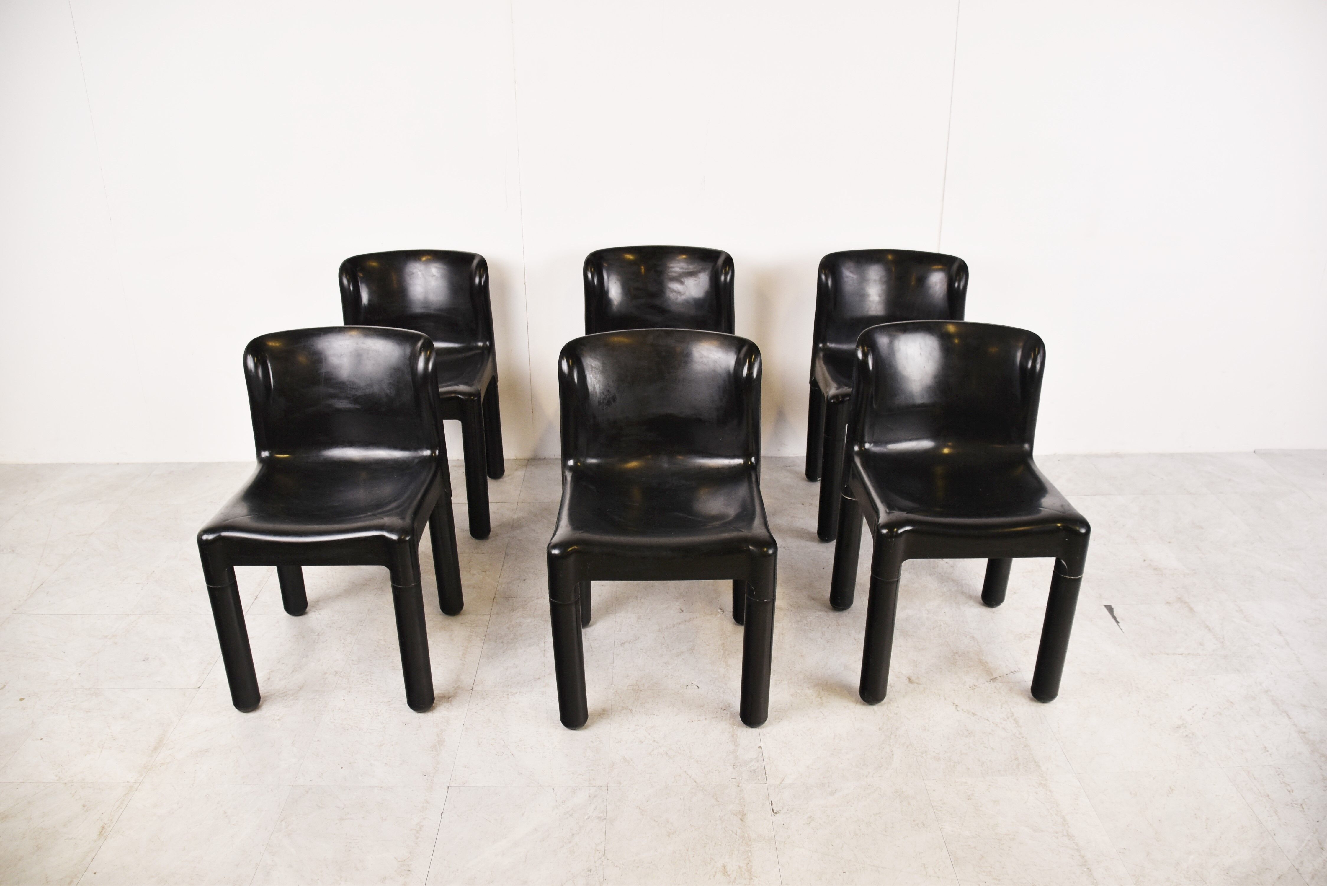 Model 4875 chairs by Carlo Bartoli for Kartell, 1970s