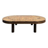 Coffee table model herbarium by Roger Capron