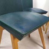 Chaises vintage bleu vert