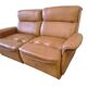 Vintage two-seater cognac leather sofa