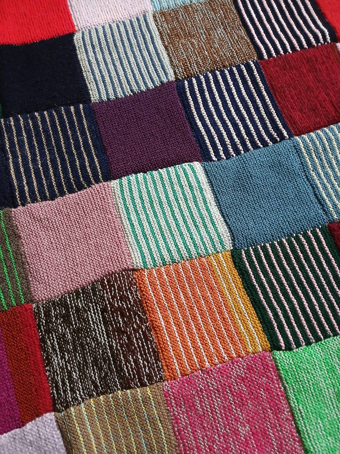 Wool patchwork blanket