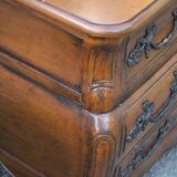 Curved Louis XV style chest of drawers known as a “tomb”