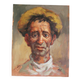 Peinture à l'huile. Etude de portrait.