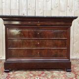 Commode Louis Philippe acajou et marbre