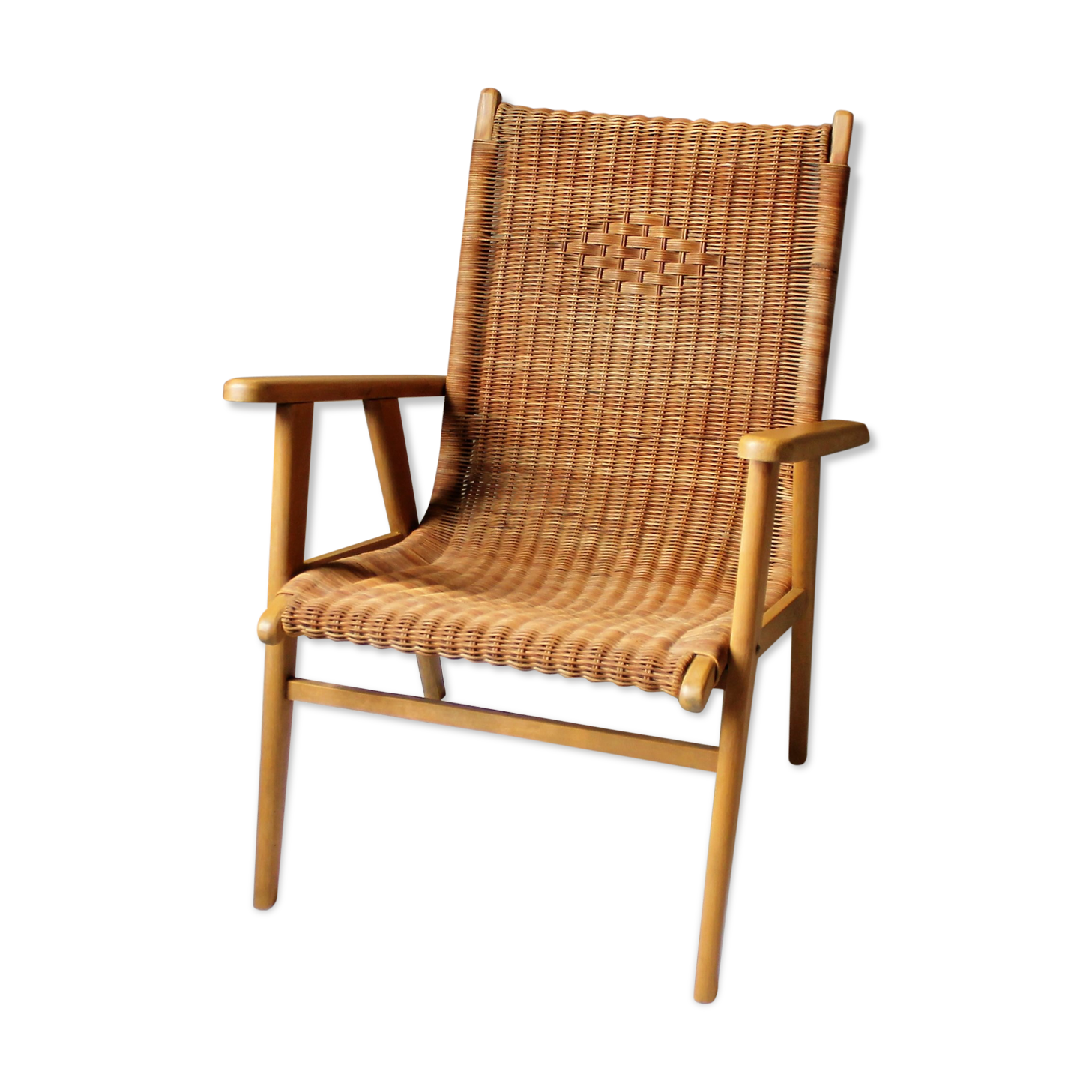 Vintage rattan armchair