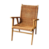 Vintage rattan armchair